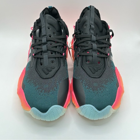 Men’s Adidas Trae Young 3 IE9303 Basketball Black Orange Lace-up Size 11.5 - Picture 3 of 10